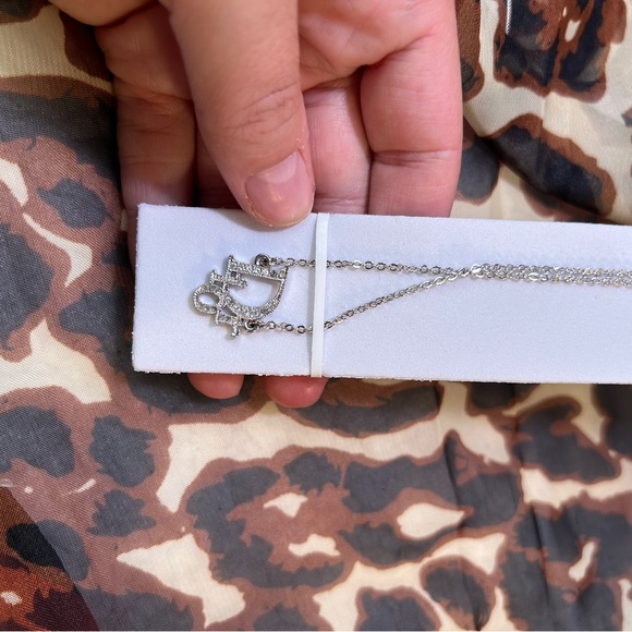 Dior Crystal Logo Necklace - Picture 8 of 8